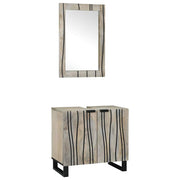 vidaXL Badkamermeubelset 2 pcs Bruin Standaard Massief Ruw Mango hout