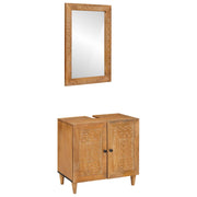 vidaXL Badkamermeubelset 2 pcs Bruin 62 x 33 x 58 cm massief mangohout