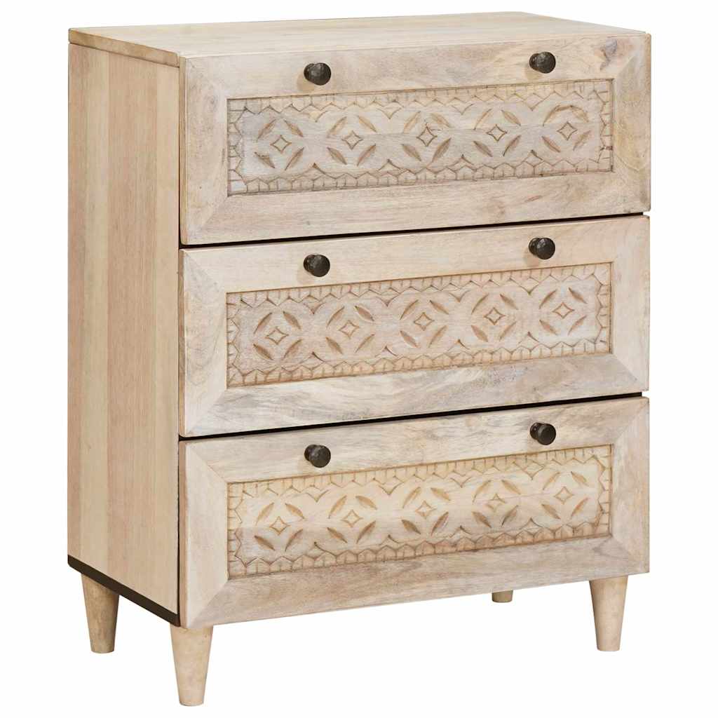 vidaXL Dressoir 3 pcs Bruin 60 x 33 x 75 cm massief mangohout