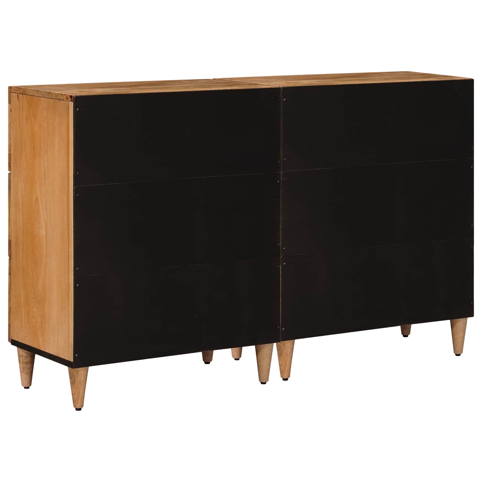 vidaXL Dressoir 2 pcs Walnotenhout 60 x 33,5 x 75 cm