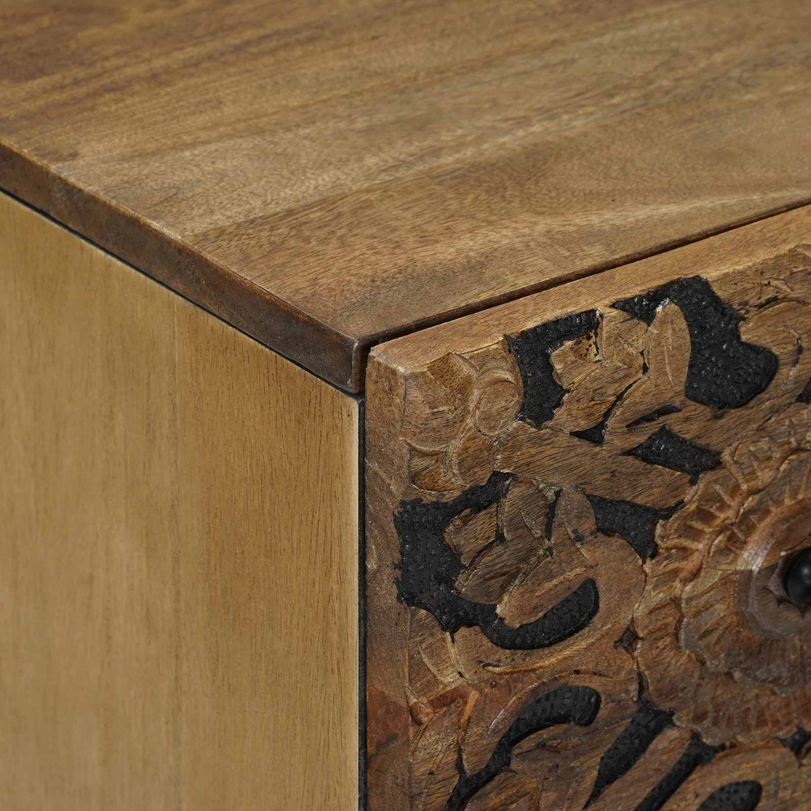 vidaXL Dressoir 2 pcs Wit 60 x 33,5 x 75 cm Massief Mango Hout
