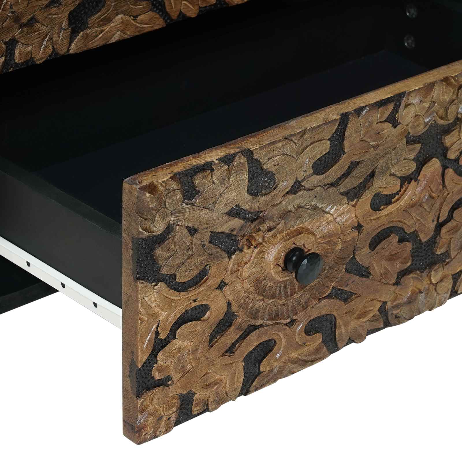 vidaXL Dressoir 2 pcs Wit 60 x 33,5 x 75 cm Massief Mango Hout