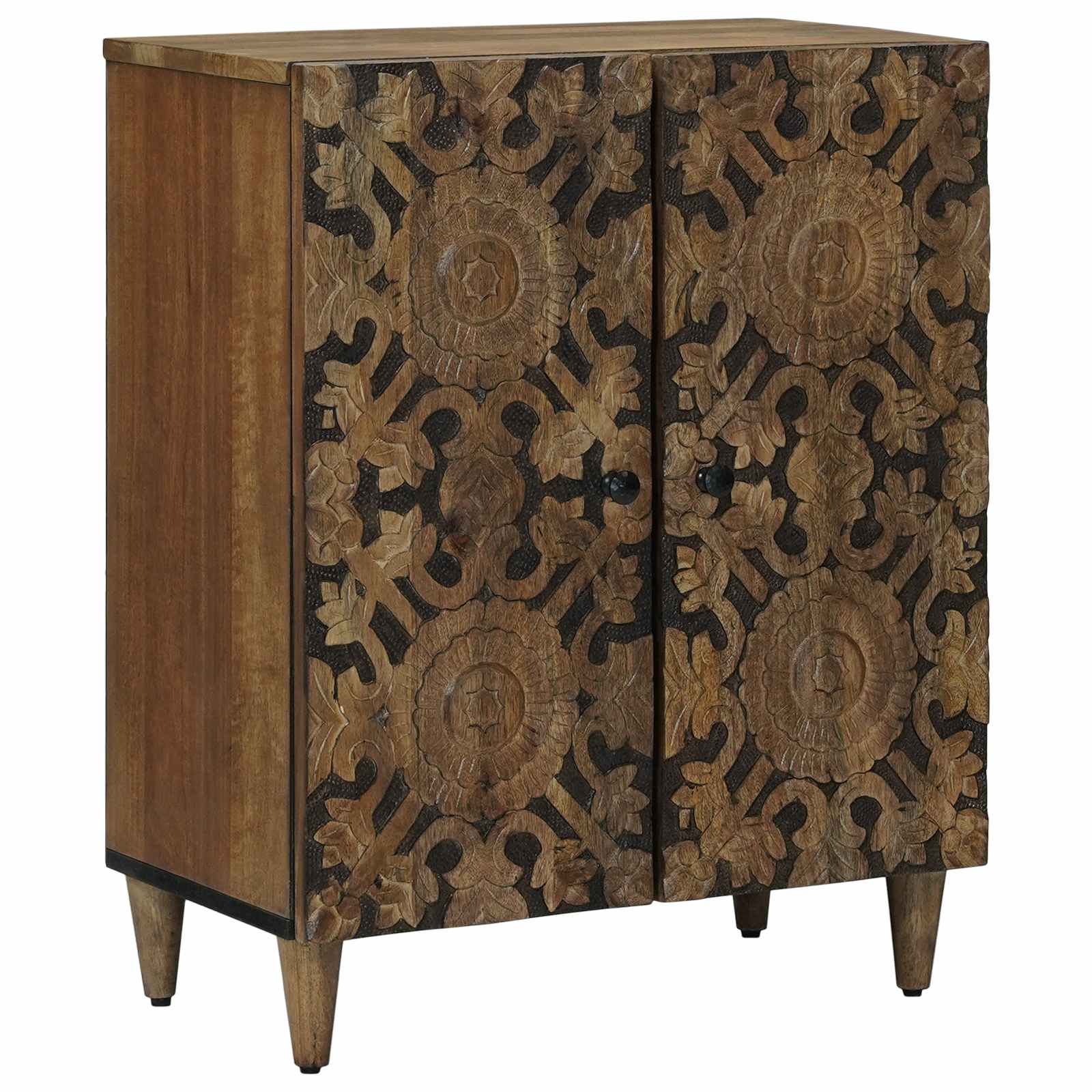 vidaXL Dressoir 3 pcs Wit 60 x 33,5 x 75 cm Massief Mango Hout