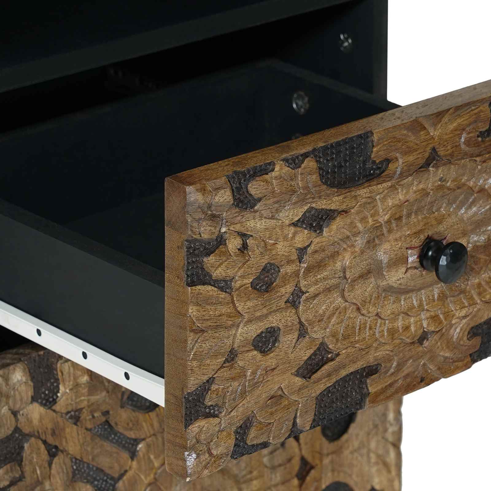 vidaXL Badkamermeubelset met lade 3 pcs Wit Massief Mango Hout