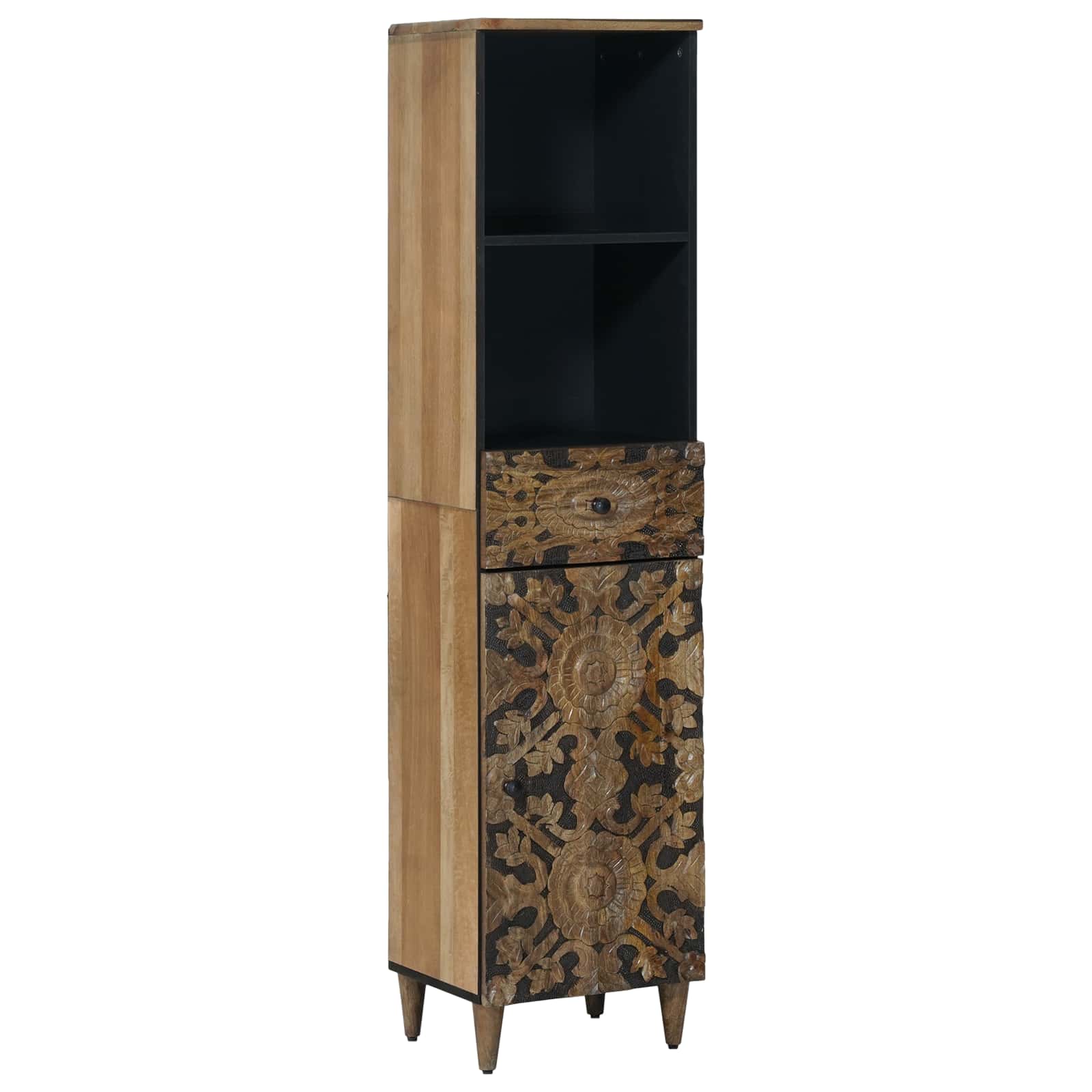 vidaXL Badkamermeubelset met lade 4 pcs Wit Massief Mango Hout
