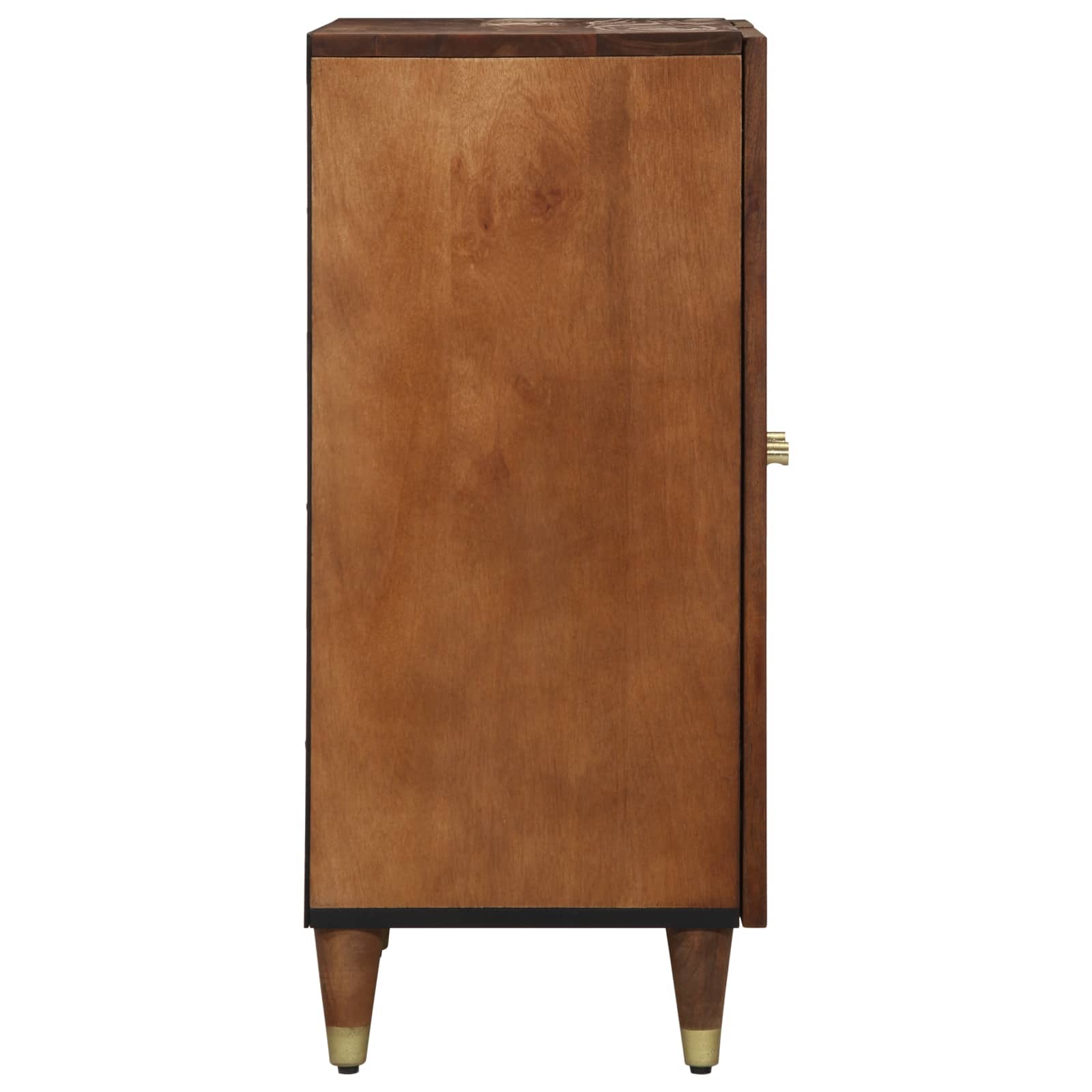 vidaXL Dressoirs 2 st Honingbruin 60x33.5x75 cm Massief Ruw Hout Mango