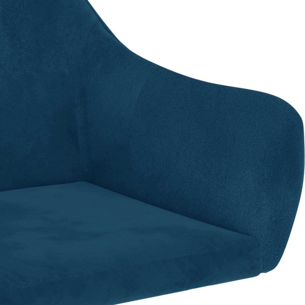 vidaXL Schommelstoel fluweel blauw