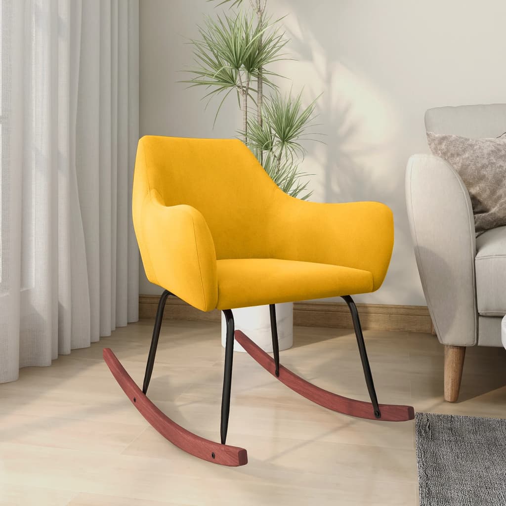 vidaXL Schommelstoel fluweel blauw