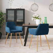 vidaXL Eetkamerstoelen 2 st fluweel blauw