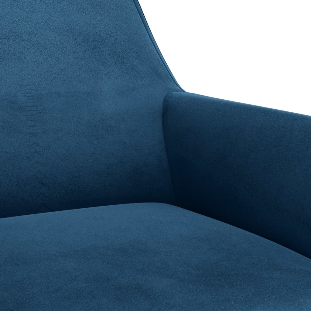 vidaXL Eetkamerstoelen 2 st fluweel blauw