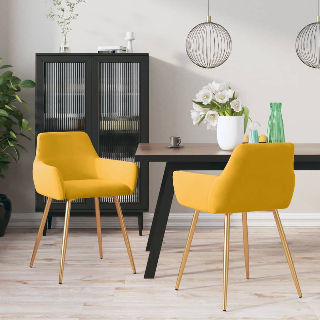vidaXL Eetkamerstoelen 2 st fluweel blauw