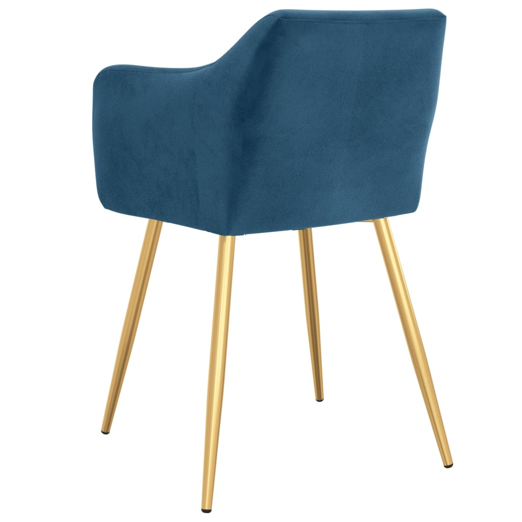 vidaXL Eetkamerstoelen 2 st fluweel blauw