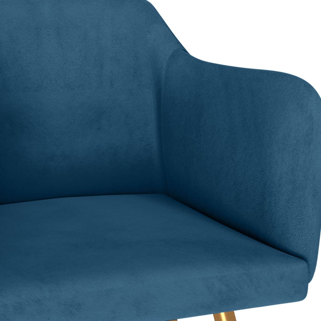 vidaXL Eetkamerstoelen 2 st fluweel blauw