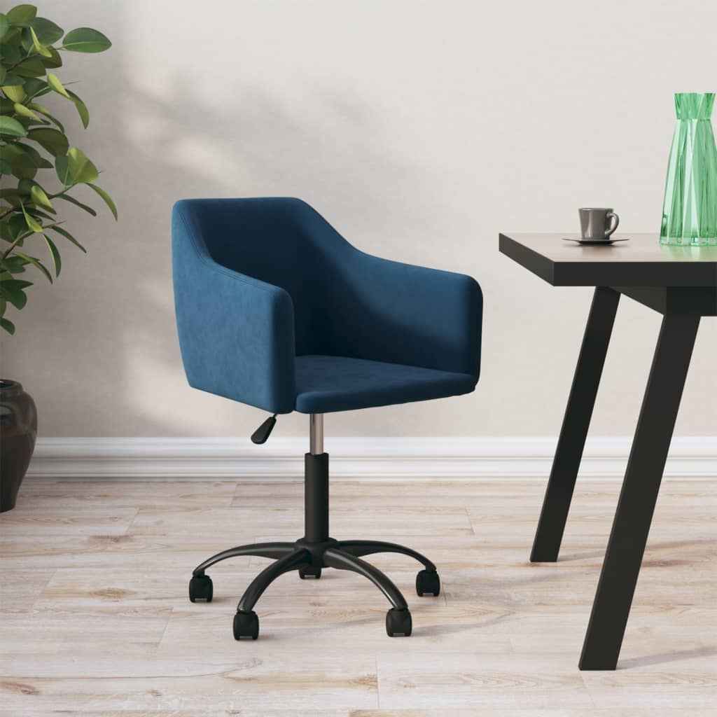 vidaXL Eetkamerstoelen draaibaar 2 st fluweel donkergrijs