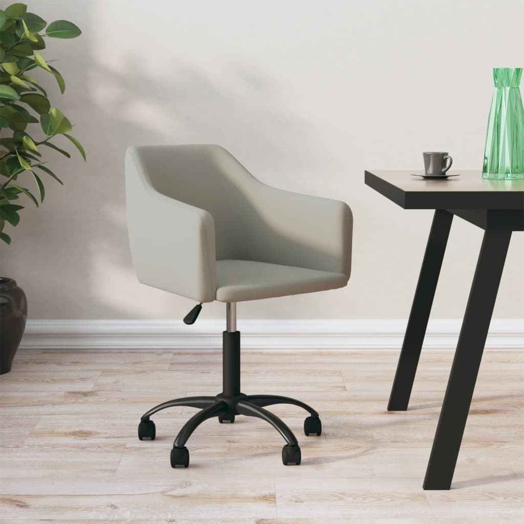 vidaXL Eetkamerstoelen draaibaar 2 st fluweel donkergrijs