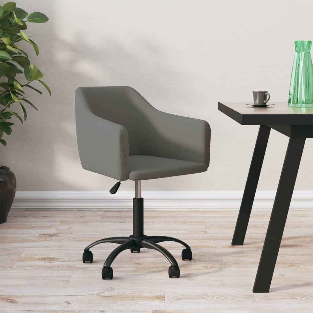 vidaXL Eetkamerstoelen draaibaar 2 st fluweel donkergrijs