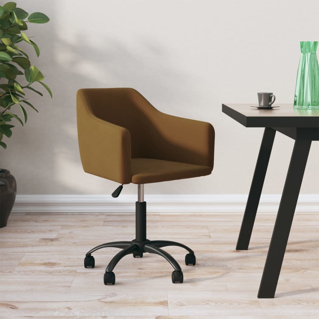 vidaXL Eetkamerstoelen draaibaar 2 st fluweel donkergrijs