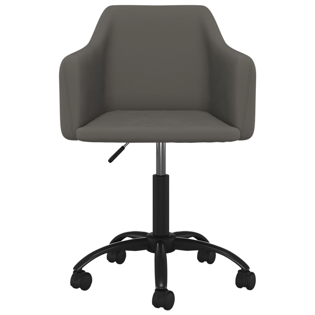 vidaXL Eetkamerstoelen draaibaar 2 st fluweel donkergrijs