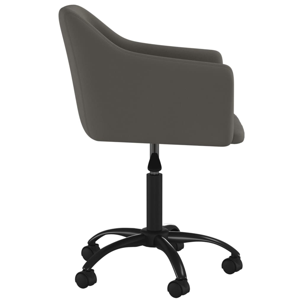 vidaXL Eetkamerstoelen draaibaar 2 st fluweel donkergrijs