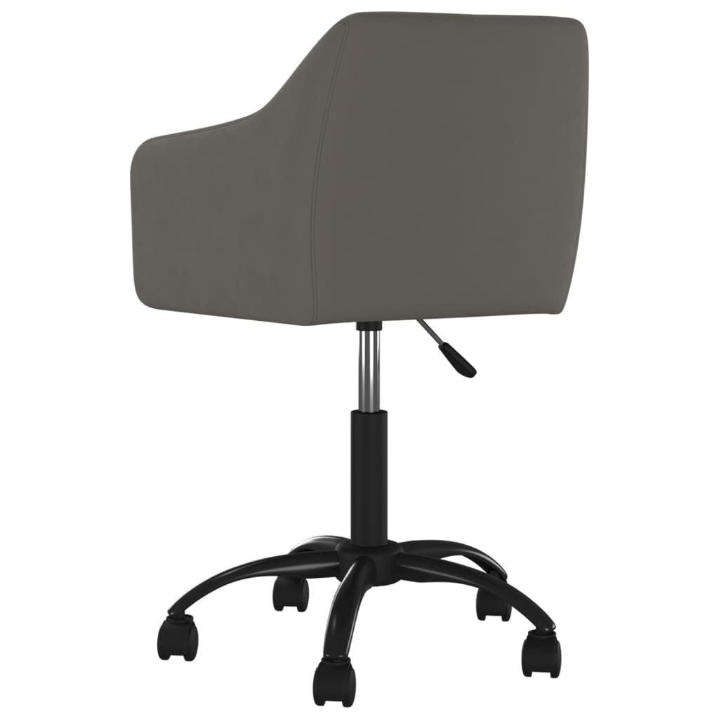 vidaXL Eetkamerstoelen draaibaar 2 st fluweel donkergrijs