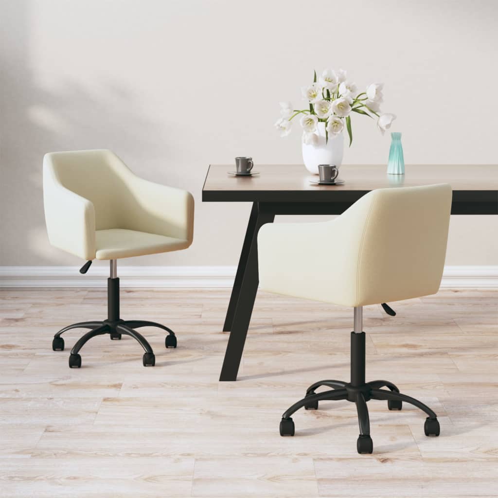 vidaXL Eetkamerstoelen draaibaar 2 st fluweel donkergrijs