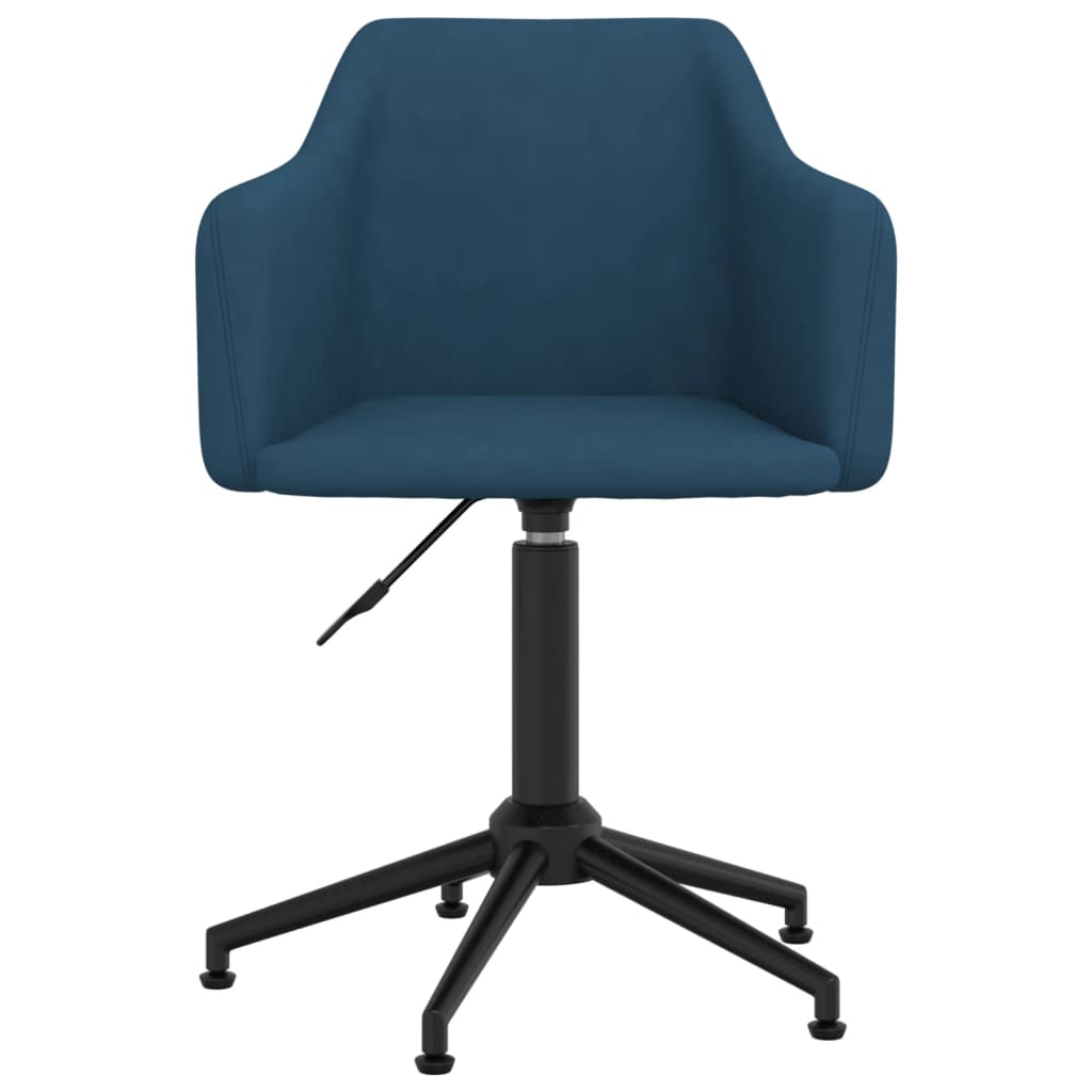 vidaXL Eetkamerstoel draaibaar fluweel blauw