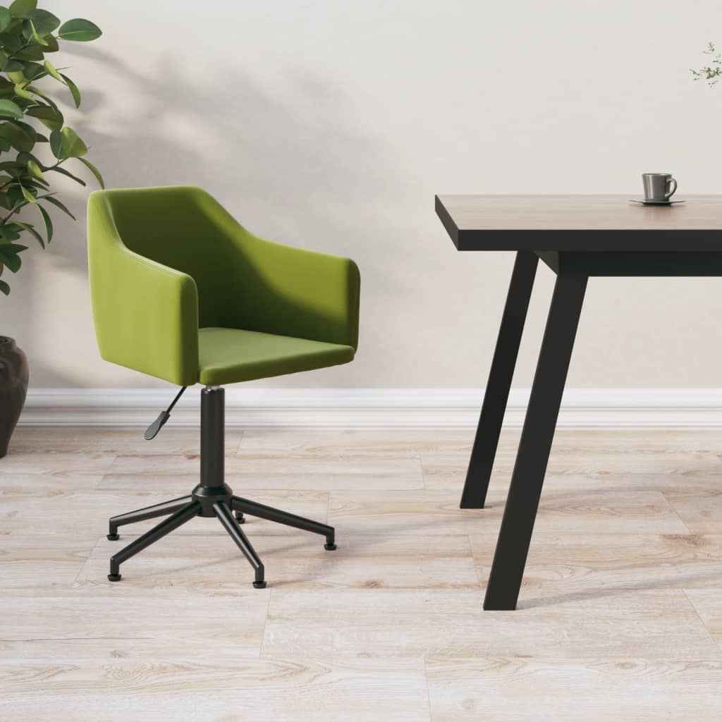 vidaXL Eetkamerstoel draaibaar fluweel blauw
