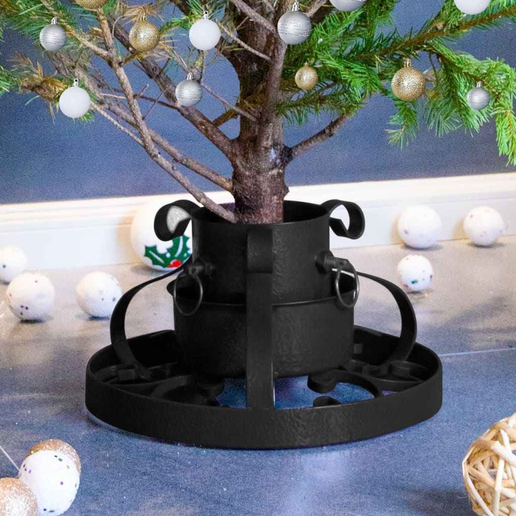 vidaXL Kerstboomstandaard in antieke stijl 29x29x15,5 cm koperkleurig