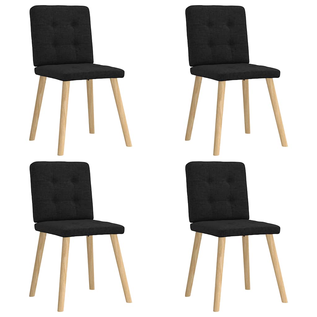 vidaXL Eetkamerstoelen 6 st stof zwart - Aashly
