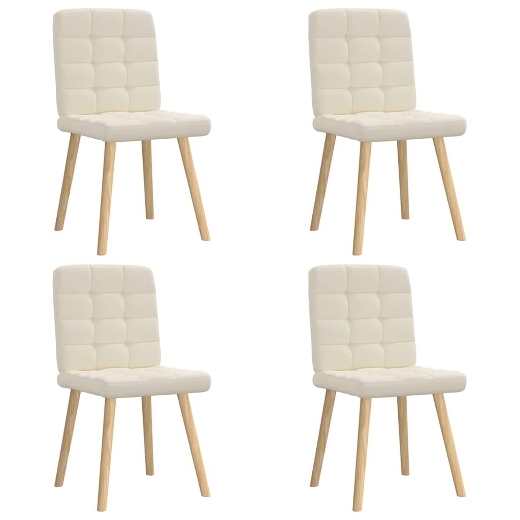 vidaXL Eetkamerstoelen 4 st stof lichtgrijs - Aashly