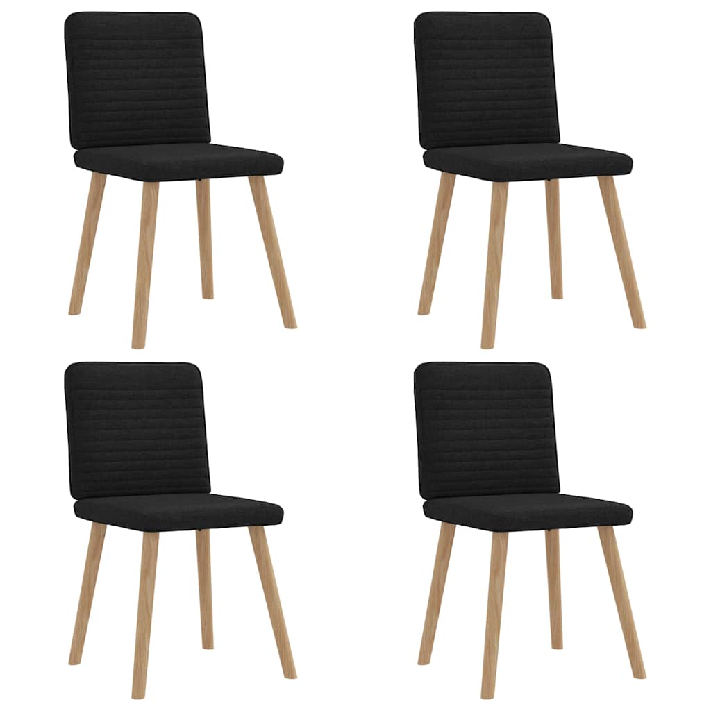vidaXL Eetkamerstoelen 2 st stof zwart - Aashly