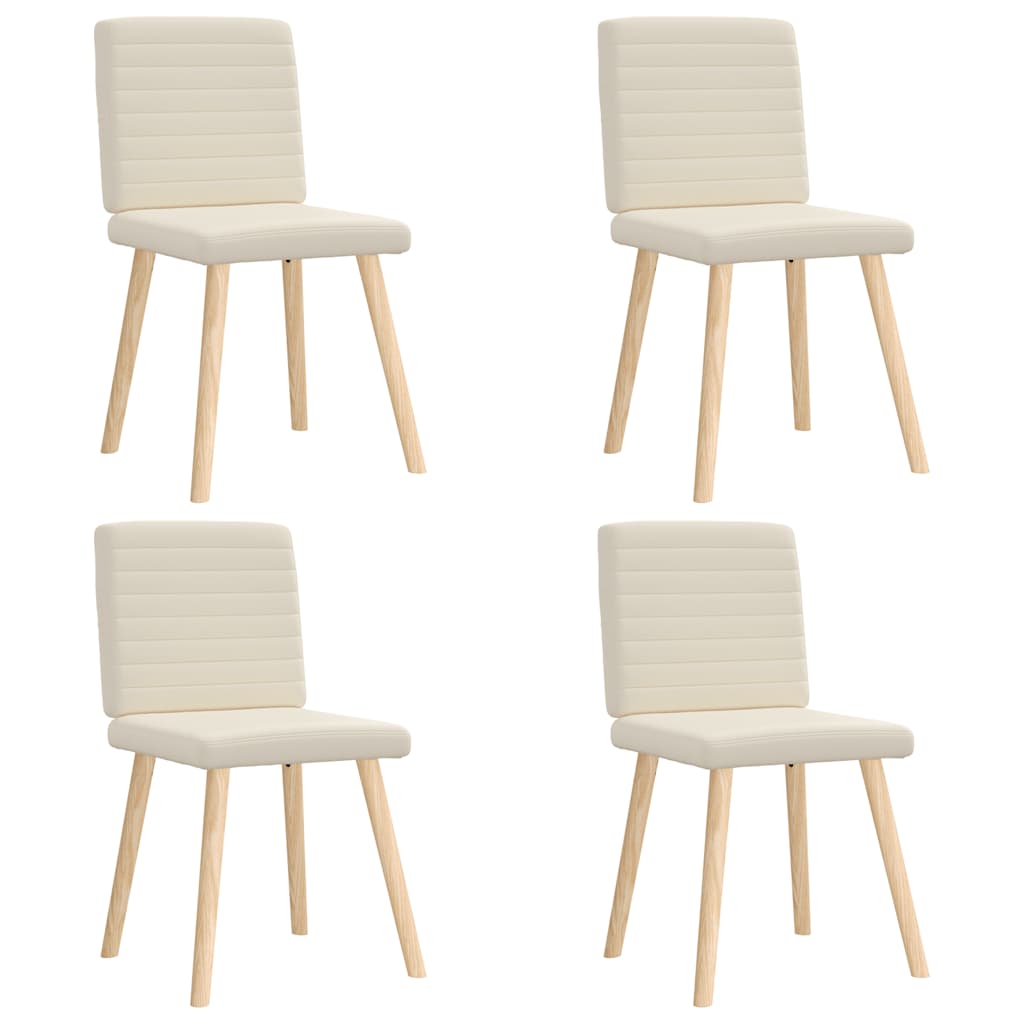 vidaXL Eetkamerstoelen 4 st stof lichtgrijs - Aashly