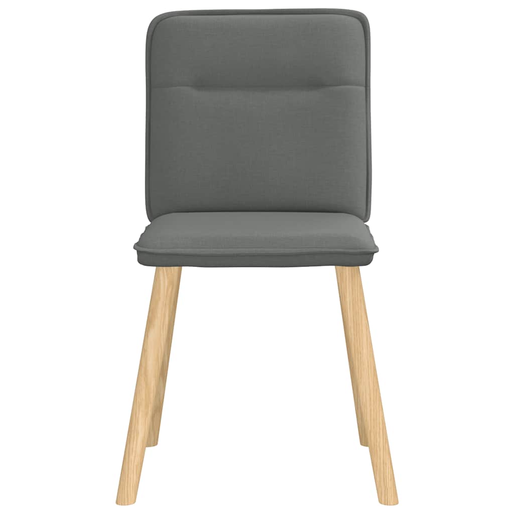 vidaXL Eetkamerstoelen 2 st stof donkergrijs - Aashly