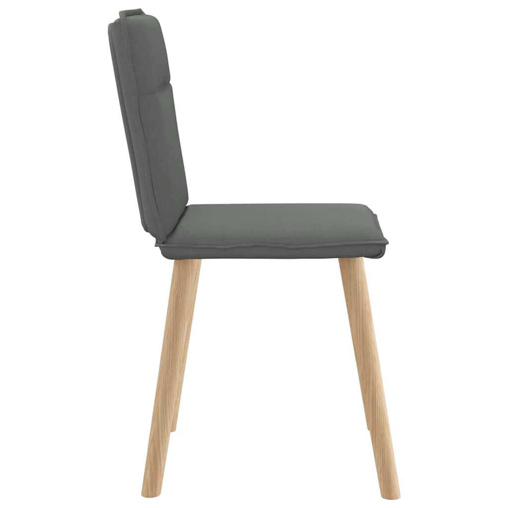 vidaXL Eetkamerstoelen 2 st stof donkergrijs - Aashly
