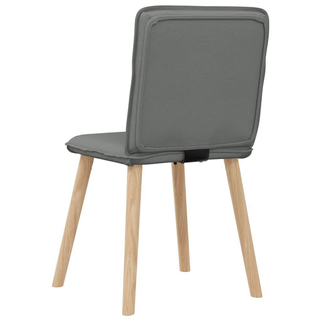 vidaXL Eetkamerstoelen 2 st stof donkergrijs - Aashly