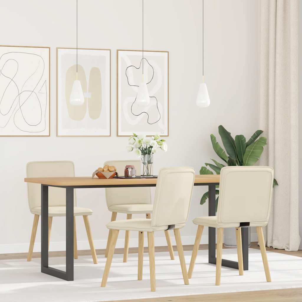 vidaXL Eetkamerstoelen 2 st stof donkergrijs - Aashly