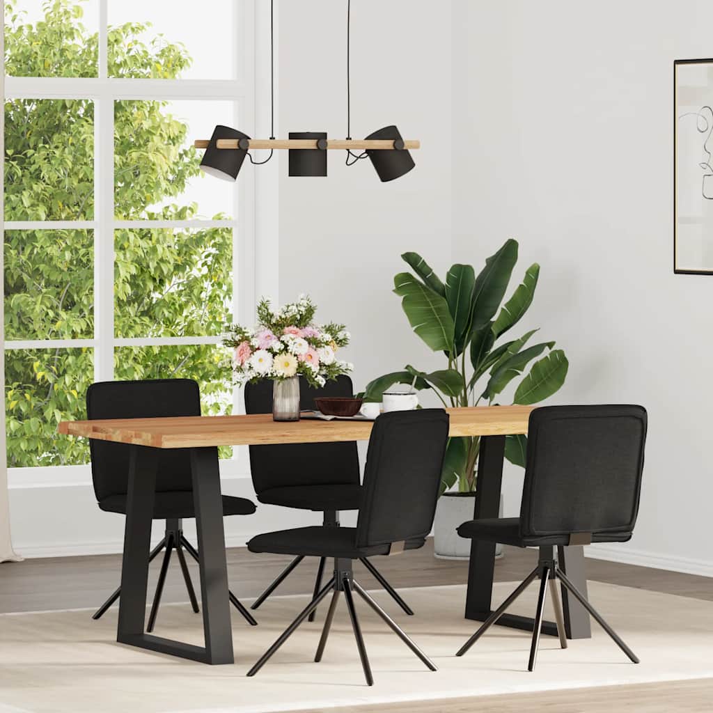 vidaXL Eetkamerstoelen 6 st stof donkergrijs - Aashly