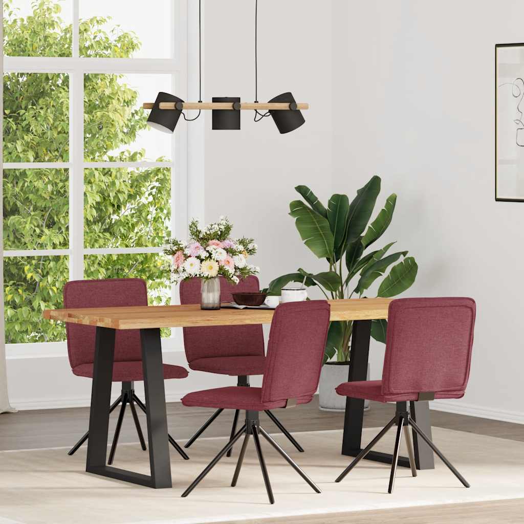 vidaXL Eetkamerstoelen 6 st stof donkergrijs - Aashly