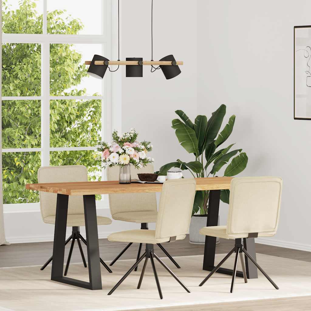 vidaXL Eetkamerstoelen 6 st stof donkergrijs - Aashly