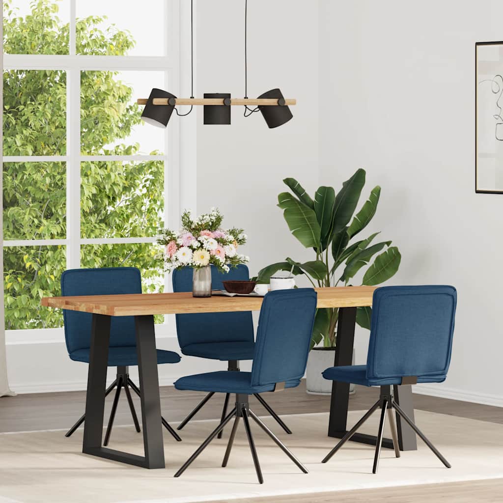 vidaXL Eetkamerstoelen 6 st stof donkergrijs - Aashly