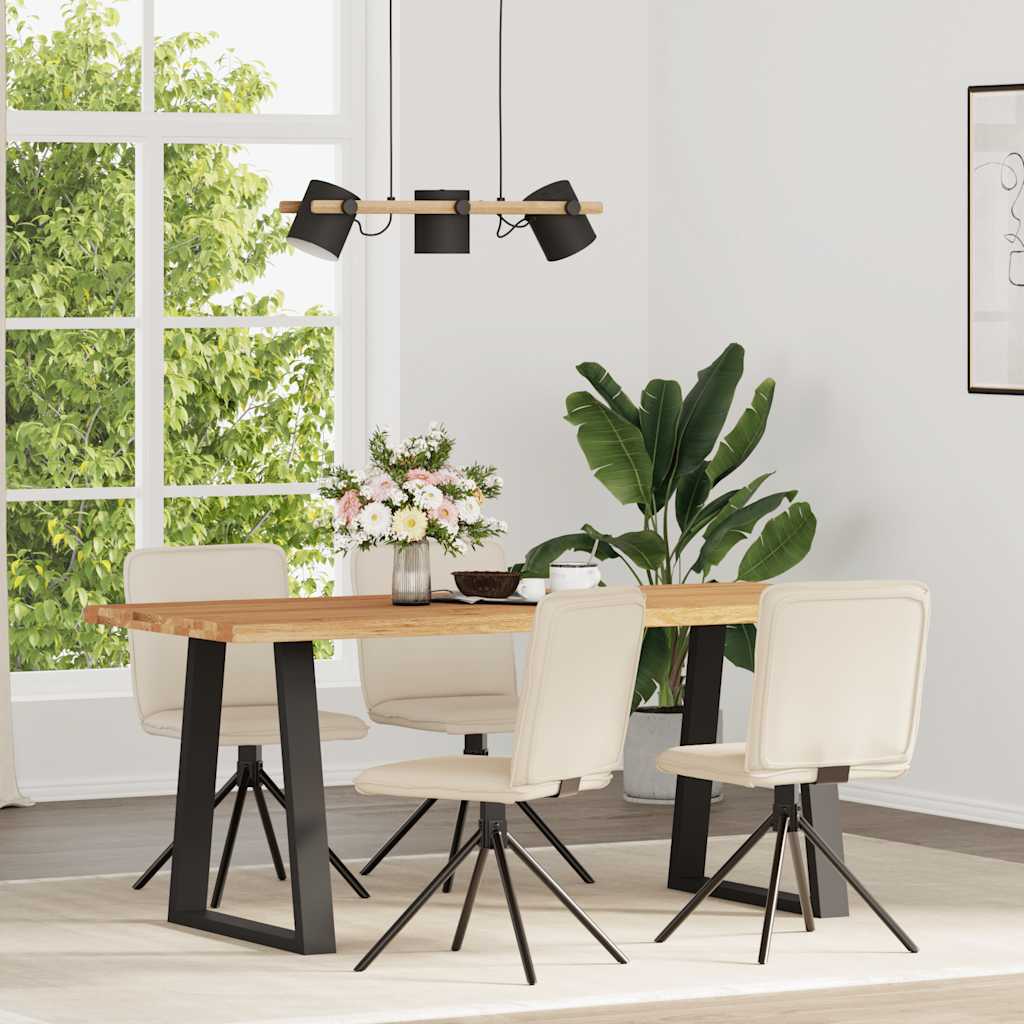 vidaXL Eetkamerstoelen 6 st stof donkergrijs - Aashly