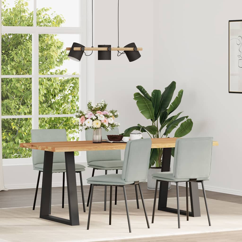 vidaXL Eetkamerstoelen 4 st fluweel zwart - Aashly