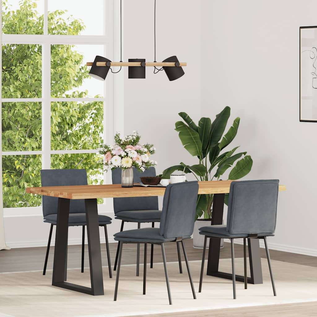 vidaXL Eetkamerstoelen 4 st fluweel zwart - Aashly