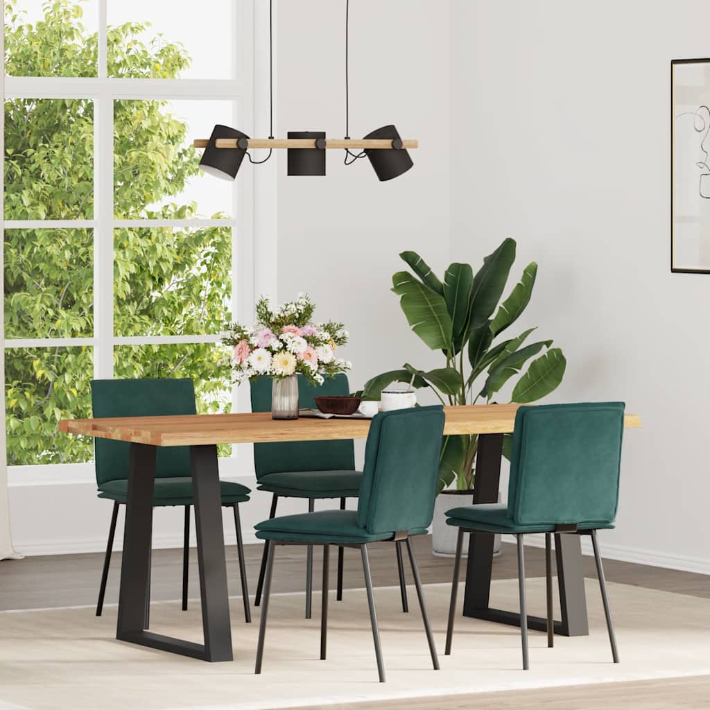 vidaXL Eetkamerstoelen 4 st fluweel zwart - Aashly
