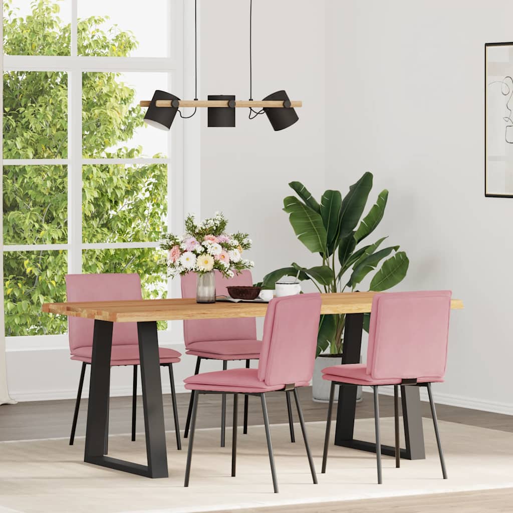 vidaXL Eetkamerstoelen 4 st fluweel zwart - Aashly