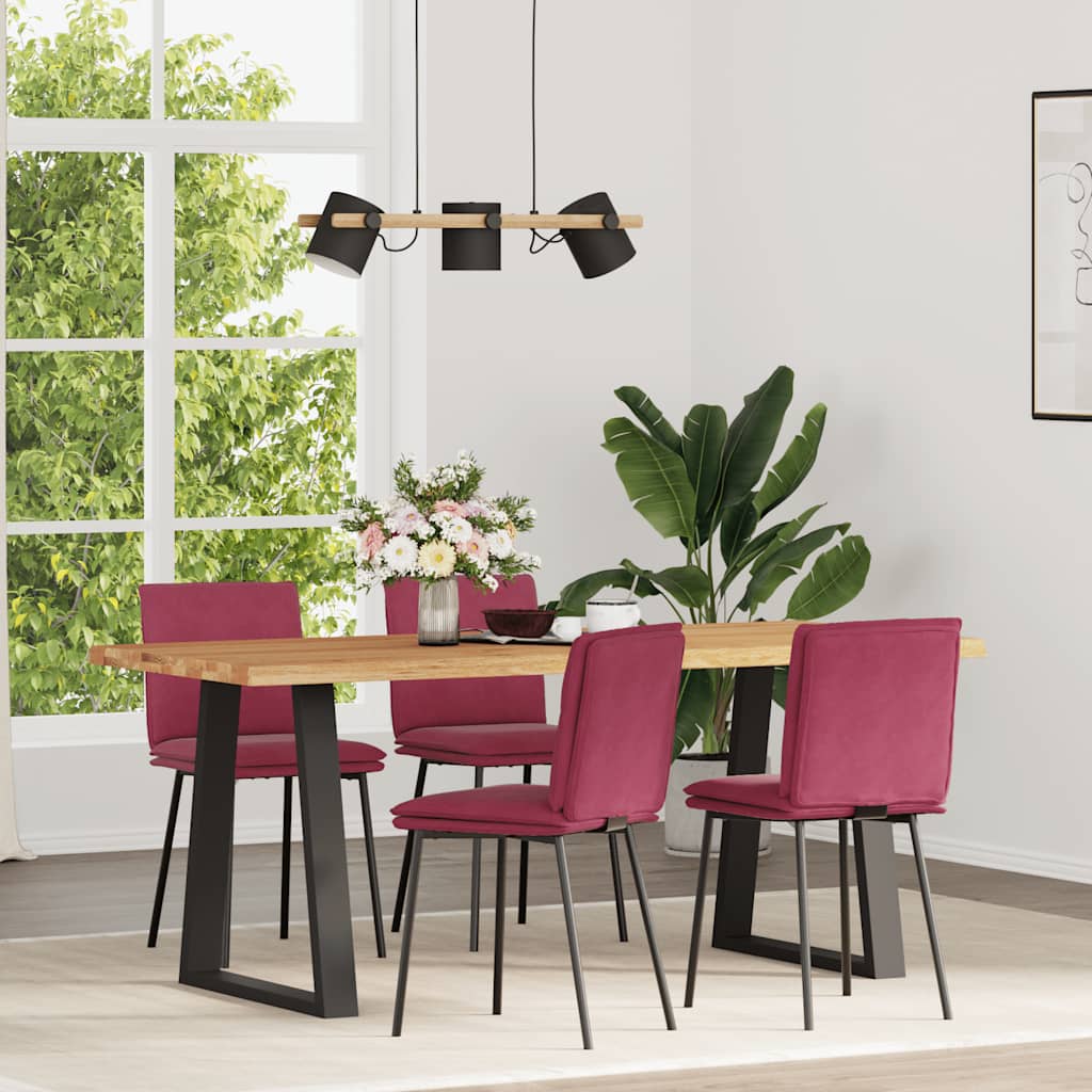 vidaXL Eetkamerstoelen 4 st fluweel zwart - Aashly