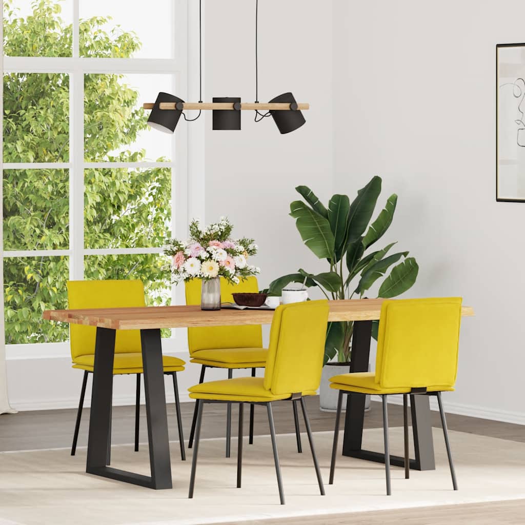 vidaXL Eetkamerstoelen 4 st fluweel zwart - Aashly