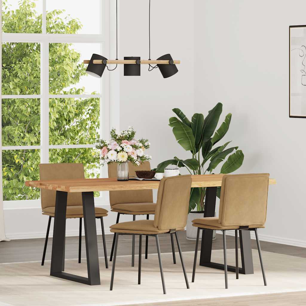 vidaXL Eetkamerstoelen 4 st fluweel zwart - Aashly