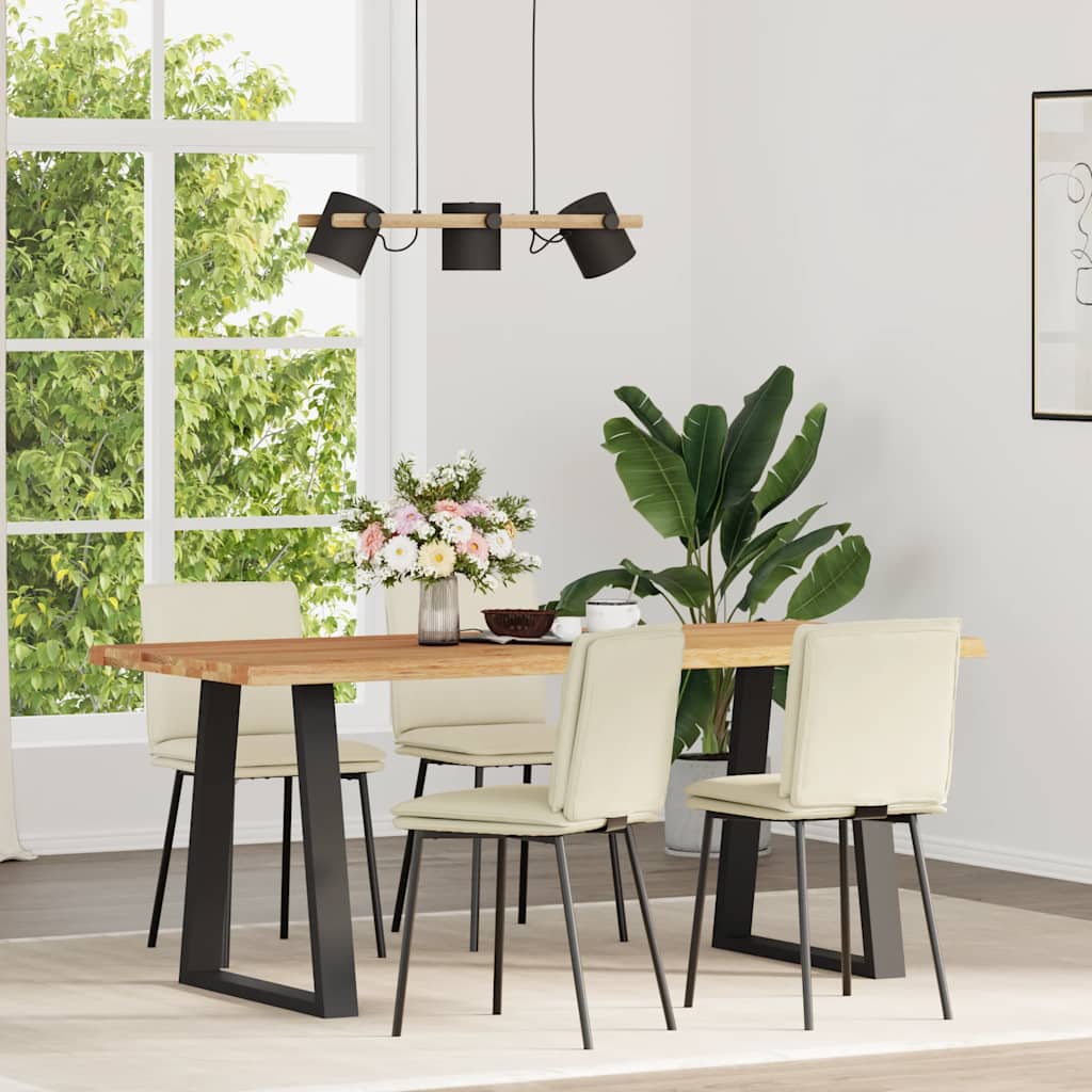 vidaXL Eetkamerstoelen 4 st fluweel zwart - Aashly