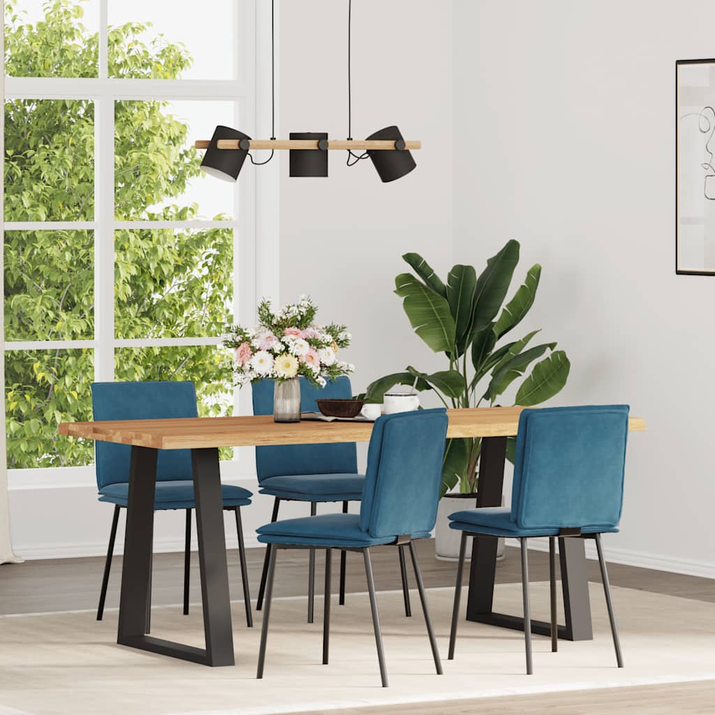 vidaXL Eetkamerstoelen 4 st fluweel zwart - Aashly